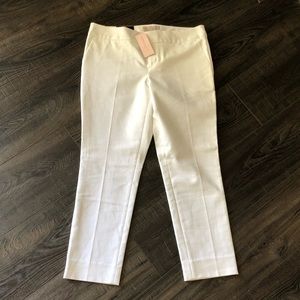 NWT Banana Republic 4P crop length white pants